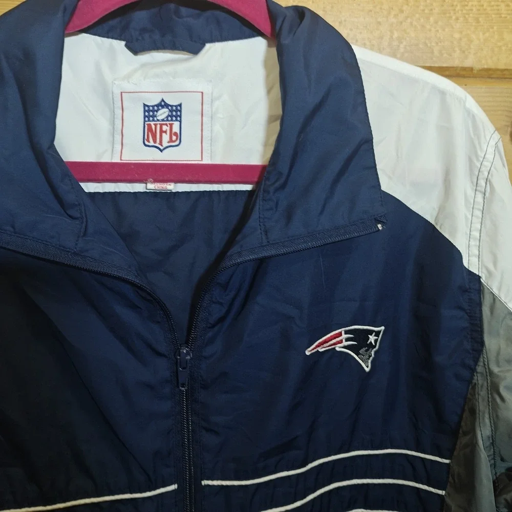 Dunbrooke New England Patriots Jacket Mens Blue NFL‎ Full Zip Windbreaker Size L